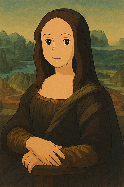 Magische Studio Ghibli stijl kunstwerk gemaakt met Cuzi AI's Ghibli AI kunst generator 3