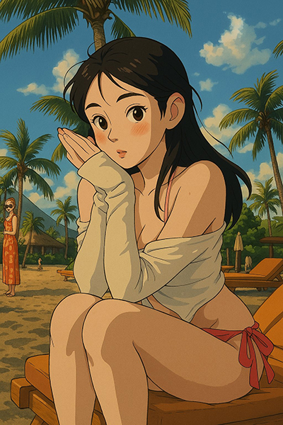 Magische Studio Ghibli stijl kunstwerk gemaakt met Cuzi AI's Ghibli AI kunst generator 4